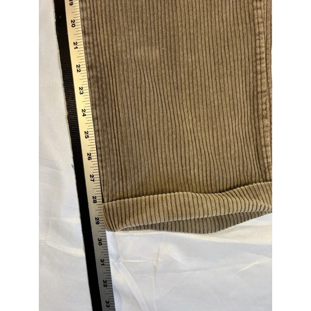 Savane Men's 32X30 Wide Wale Brown Oak Corduroy Pants Baggy Urban Streetwear